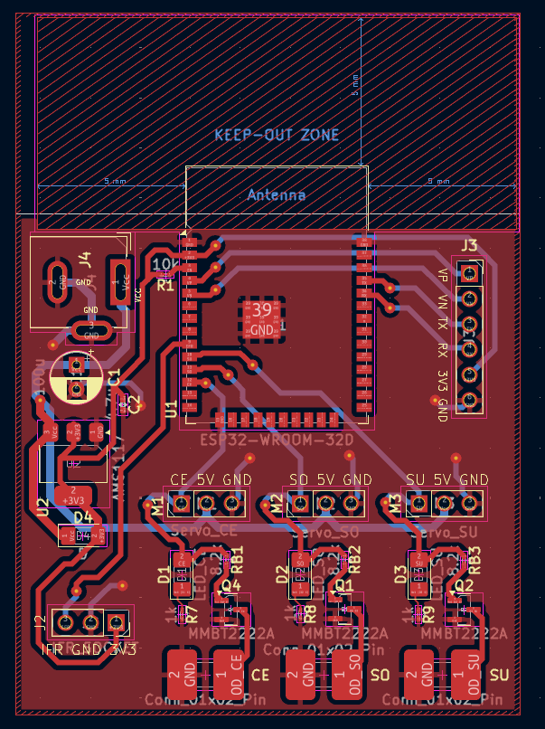 PCB layout of the controller board